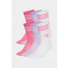 Detské bavlnené ponožky adidas Originals 6-pak KD8425 biela 25/27 Detské bavlnené ponožky adidas Originals 6-pak KD8425 biela 25/27