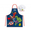 BrandMac Detská zástera s čiapkou Team Avengers BrandMac Detská zástera s čiapkou Team Avengers