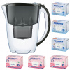 Filtračná kanvica Aquaphor Amethyst 2,8l + 6 náhradných filtrov, čierna Filtračná kanvica Aquaphor Amethyst 2,8l + 6 náhradných filtrov, čierna