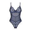 Dámské body Nightly Blue Crotchless Teddy tm. modré - Obsessive XS/S Dámské body Nightly Blue Crotchless Teddy tm. modré - Obsessive XS/S
