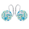Silvego Strieborné náušnice guličky 13 mm so Swarovski® Crystals tyrkysovo modrá SILVEGOB36120tyrb Silvego Strieborné náušnice guličky 13 mm so Swarovski® Crystals tyrkysovo modrá SILVEGOB36120tyrb