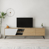 TV stolík Fiona - Oak, White TV stolík Fiona - Oak, White