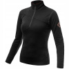Sensor Merino Upper Zip dámska blúza čierna L Sensor Merino Upper Zip dámska blúza čierna L