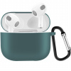 AppleKing ochranný silikónový obal s karabínou pre AirPods 3 - tmavozelený - možnosť vrátiť tovar ZADARMO do 30tich dní AppleKing ochranný silikónový obal s karabínou pre AirPods 3 - tmavozelený - možnosť vrátiť tovar ZADARMO do 30tich dní