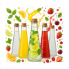 5x Butelka IBIZA 240ml Butelki Na Wodę Sok Alkohol Tinktúry Karafa na olivový olej 5x Butelka IBIZA 240ml Butelki Na Wodę Sok Alkohol Tinktúry Karafa na olivový olej