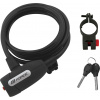 FORCE zámek F LUX spirálový s držákem 180cm/8mm, černý FORCE zámek F LUX spirálový s držákem 180cm/8mm, černý