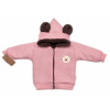 Baby Nellys Oteplená pletená bundička Teddy Bear dvojvrstvová ružová Baby Nellys Oteplená pletená bundička Teddy Bear dvojvrstvová ružová