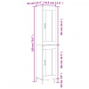 vidaXL Vysoká skrinka biela 34,5x34x180 cm spracované drevo - Biela - 79220-33668 vidaXL Vysoká skrinka biela 34,5x34x180 cm spracované drevo - Biela - 79220-33668
