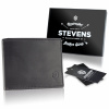 Pánska Peňaženka STEVENS Kožená SLIM Malá Pohodlná Čierna s RFID Ochranou Pánska Peňaženka STEVENS Kožená SLIM Malá Pohodlná Čierna s RFID Ochranou
