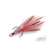 Delphin B!RD Hook TRIPLE / 3ks červené perie #10 Delphin B!RD Hook TRIPLE / 3ks červené perie #10
