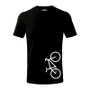 Bicykel na výšku - Tričko detské bavlnené - 146 cm/10 rokov ( Čierna ) Bicykel na výšku - Tričko detské bavlnené - 146 cm/10 rokov ( Čierna )