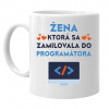 Žena, ktorá sa zamilovala do programátora - keramický hrnček s potlačou - Tričkový | Biela Žena, ktorá sa zamilovala do programátora - keramický hrnček s potlačou - Tričkový | Biela