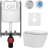 CERANO - Závesné WC s bidetom Cronus Standard - biela lesklá - tlačidlo Prime/Dualo, biele - na zamurovanie - 59,3x38,4 cm CERANO - Závesné WC s bidetom Cronus Standard - biela lesklá - tlačidlo Prime/Dualo, biele - na zamurovanie - 59,3x38,4 cm