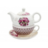 Džbán 450 ml so šálkou a podšálkou Bella Fiore, motív ruže, tradičný čajník Džbán 450 ml so šálkou a podšálkou Bella Fiore, motív ruže, tradičný čajník