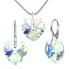 SILVEGO stříbrná souprava Srdce Crystal AB se Swarovski® Crystals SILVEGO stříbrná souprava Srdce Crystal AB se Swarovski® Crystals