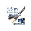 Predlžovací audio kábel 1,5 m pre 3,5 mm Jack s pozlátenými konektormi, Barva Černá Predlžovací audio kábel 1,5 m pre 3,5 mm Jack s pozlátenými konektormi, Barva Černá