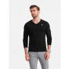 Čierne tričko s dlhým rukávom a V-výstrihom, a s logom v3 LSCL-0110 Čierne tričko s dlhým rukávom a V-výstrihom, a s logom v3 LSCL-0110