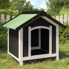 Koterec pre psa sivý 65x65x61,5 cm borovicový masív Koterec pre psa sivý 65x65x61,5 cm borovicový masív