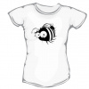 Včela - dámske bavlnené tričko s potlačou B&C B54 biele