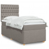 Box spring postel s matrací taupe 90x200 cm textil Hnědošedá 3293474 Box spring postel s matrací taupe 90x200 cm textil Hnědošedá 3293474