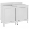 zahrada-XL Gastro kuchynský drez so skrinkou 120x60x96 cm nehrdzavejúca oceľ 3058270 zahrada-XL Gastro kuchynský drez so skrinkou 120x60x96 cm nehrdzavejúca oceľ 3058270