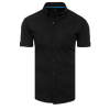 Čierna pánska košeľa s krátkym rukávom (kx0982) Black XL Čierna pánska košeľa s krátkym rukávom (kx0982) Black XL