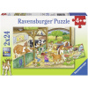 RAVENSBURGER Puzzle Deň na farme 2x24 dielikov RAVENSBURGER Puzzle Deň na farme 2x24 dielikov