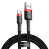 Baseus CATKLF-C91 Cafule, odolný nylonový USB / USB-C QC3.0 2A, 2m, černo-červený Baseus CATKLF-C91 Cafule, odolný nylonový USB / USB-C QC3.0 2A, 2m, černo-červený