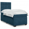 Box spring postel s matrací modrá 90 x 200 cm samet Modrá 3293114 Box spring postel s matrací modrá 90 x 200 cm samet Modrá 3293114