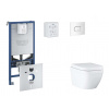 Grohe Rapid SLX Set predstenovej inštalácie, klozetu, dosky SoftClose a tlačidla Arena Cosmopolitan, Triple Vortex, alpská biela SANI11BB3108-GR Grohe Rapid SLX Set predstenovej inštalácie, klozetu, dosky SoftClose a tlačidla Arena Cosmopolitan, Triple Vortex, alpská biela SANI11BB3108-GR