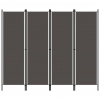 vidaXL 4-panelový paraván antracitový 200x180 cm vidaXL 4-panelový paraván antracitový 200x180 cm