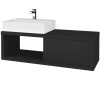 Dreja Umývadlová skriňa STORM SZZO 120 (umývadlo Kube) - N03 Graphite / N03 Graphite / Levé Dreja Umývadlová skriňa STORM SZZO 120 (umývadlo Kube) - N03 Graphite / N03 Graphite / Levé
