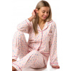 Dámské flanelové pyžamo. růžové květinové, teplé, bavlna 1DF0049 růžová XXXL + První výměna zboží zdarma. Dámské flanelové pyžamo. růžové květinové, teplé, bavlna 1DF0049 růžová XXXL + První výměna zboží zdarma.