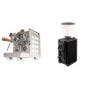 Rocket Espresso Appartamento, white, walnut + Stone Espresso Pebble, black Rocket Espresso Appartamento, white, walnut + Stone Espresso Pebble, black