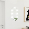 zahrada-XL Zrkadlo s LED svetlami 60x30 cm sklenené oválne 3102974 zahrada-XL Zrkadlo s LED svetlami 60x30 cm sklenené oválne 3102974