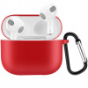 AppleKing ochranný silikónový obal s karabínou pre AirPods 3 - červený - možnosť vrátiť tovar ZADARMO do 30tich dní AppleKing ochranný silikónový obal s karabínou pre AirPods 3 - červený - možnosť vrátiť tovar ZADARMO do 30tich dní