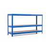 Policový regál Trestles RH 1000x1600x300, nosnosť 900 kg, 3 police Farba: modrá Policový regál Trestles RH 1000x1600x300, nosnosť 900 kg, 3 police Farba: modrá