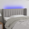 vidaXL Čelo postele s LED bledosivé 93x16x78/88 cm látka vidaXL Čelo postele s LED bledosivé 93x16x78/88 cm látka