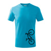 Bicykel na výšku - Tričko detské bavlnené - 104-110cm / 3-4 roky ( Svetlý tyrkys ) Bicykel na výšku - Tričko detské bavlnené - 104-110cm / 3-4 roky ( Svetlý tyrkys )