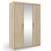 ArtLemp Šatníková skriňa ELLEN 3D so zrkadlom | dub sonoma ArtLemp Šatníková skriňa ELLEN 3D so zrkadlom | dub sonoma