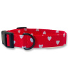 Obojek pro psy LÁSKA - červený se srdíčky Vyberte velikost: S Obojek pro psy LÁSKA - červený se srdíčky Vyberte velikost: S