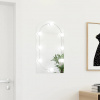 zahrada-XL Zrkadlo s LED svetlami 70x40 cm sklenené oblúkové 3102977 zahrada-XL Zrkadlo s LED svetlami 70x40 cm sklenené oblúkové 3102977
