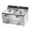 Elektrická stolová fritéza - 2x10 l - nerezová oceľ Elektrická stolová fritéza - 2x10 l - nerezová oceľ