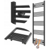 Kúpeľňový radiátor, vodný Granitan 627 W, 600 x 1400 mm, čierny Kúpeľňový radiátor, vodný Granitan 627 W, 600 x 1400 mm, čierny