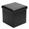 TABURETKA SKLADACÍ TABURETKA SEDADLO S ÚLOŽNÝM PRIESTOROM 30x30x30 cm ČIERNA EKO-KOŽA TABURETKA SKLADACÍ TABURETKA SEDADLO S ÚLOŽNÝM PRIESTOROM 30x30x30 cm ČIERNA EKO-KOŽA