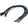 AKASA Kabel Flexa FP5 redukce pro ventilátory, 1x 4pin PWM na 5x 4pin PWM, 45cm AK-CBFA03-45 AKASA Kabel Flexa FP5 redukce pro ventilátory, 1x 4pin PWM na 5x 4pin PWM, 45cm AK-CBFA03-45