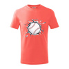 Baseball lopta v triku - Tričko detské bavlnené - 134 cm/8 rokov ( Korálová ) Baseball lopta v triku - Tričko detské bavlnené - 134 cm/8 rokov ( Korálová )