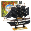 Dekoratívny zberateľský model pirátskej plachetnice čierny 16x15cm LEAN Toys s čiernymi plachtami a lebkou Dekoratívny zberateľský model pirátskej plachetnice čierny 16x15cm LEAN Toys s čiernymi plachtami a lebkou