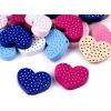 Dřevěné korálky medvídek, srdce, motýl Varianta: 3 mix barev srdce, Balení: 10 ks Dřevěné korálky medvídek, srdce, motýl Varianta: 3 mix barev srdce, Balení: 10 ks
