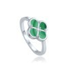 MINET JMAS7058ZR52 - MINET Stříbrný prsten čtyřlístek se zeleným malachitem vel. 52 MINET JMAS7058ZR52 - MINET Stříbrný prsten čtyřlístek se zeleným malachitem vel. 52